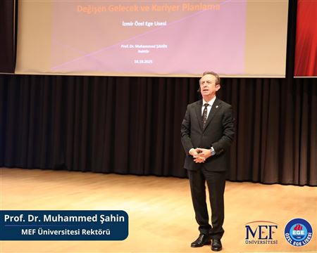 MEF Rektörü Prof. Dr. Muhammed Şahin Özel Ege Salon Derslerine Konuk Oldu