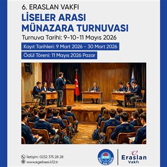 Eraslan Vakfı Türkiye Liseler Arası Münazara Turnuvası
